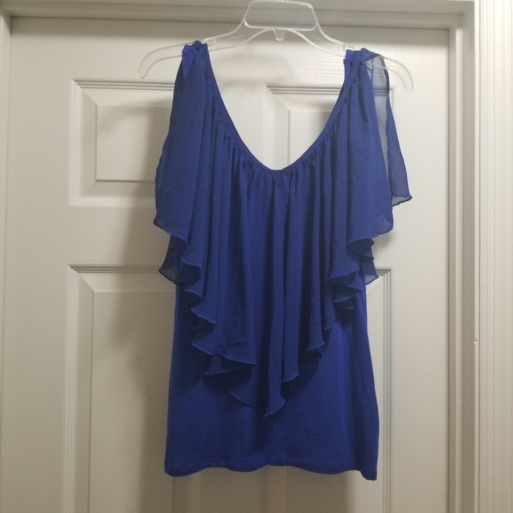 Venus cold shoulder flutter top